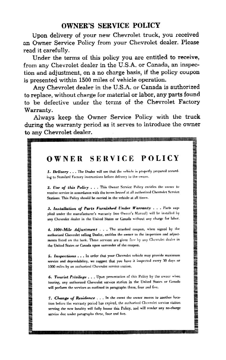 1956 Chevrolet Trucks Operators Manual Page 4